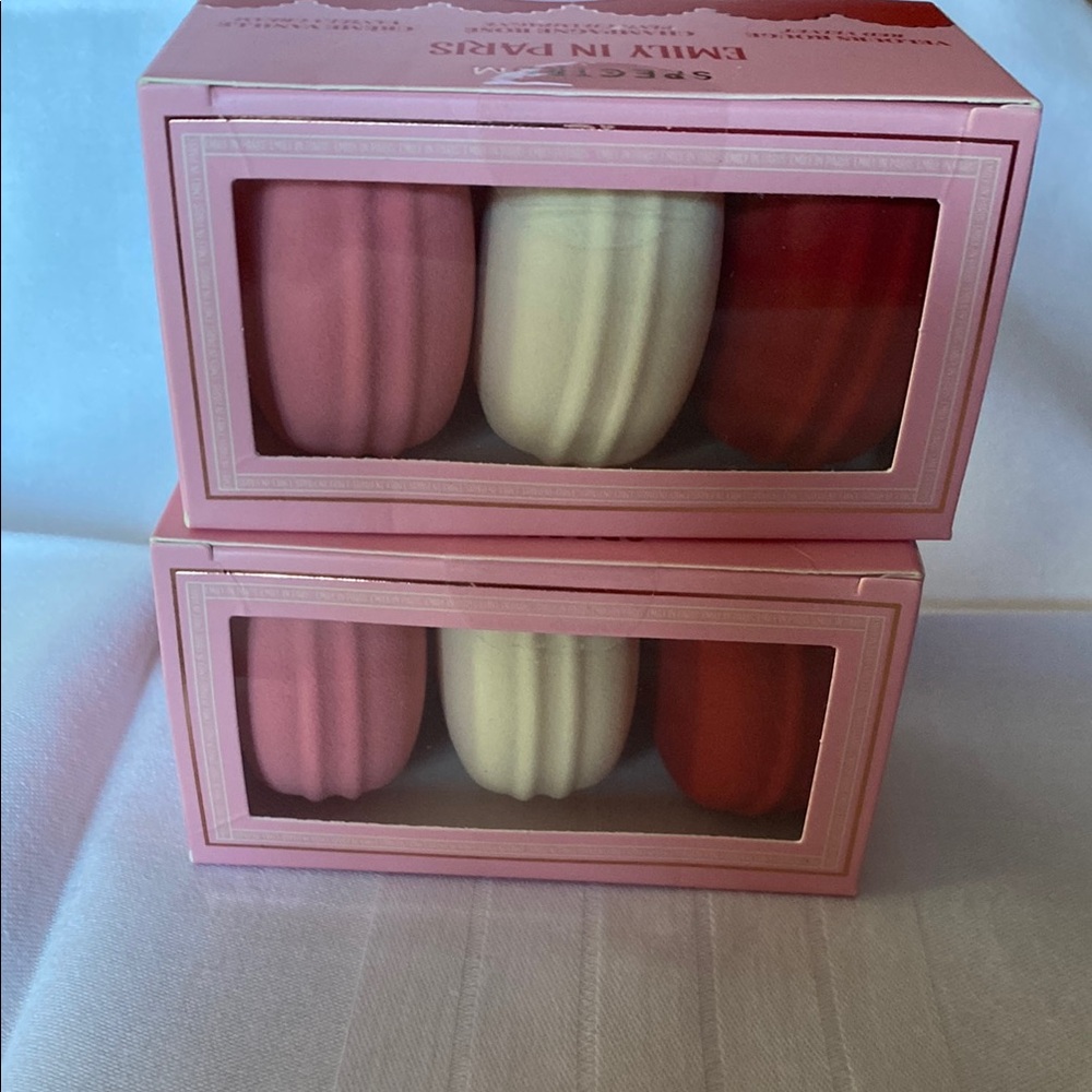 Brand New 2 boxes of Emily in Paris Makeup Sponge Set - Pink, White, Red